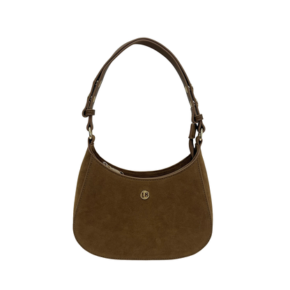 Julia Suede shoulder Bag Chestnut  