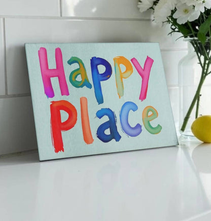 Happy Place  Art   Cutting Board Serving Platter     