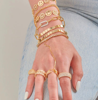 Solid Square Tennis Bracelet