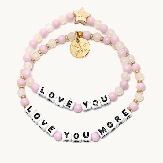 love you, love you more beaded bracelet