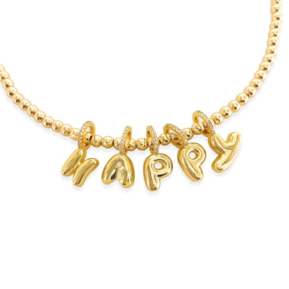 Bubble Word Charm Necklace