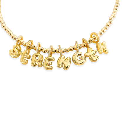 Bubble Word Charm Necklace