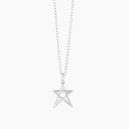 Star Charm Diamond Pendant Necklace