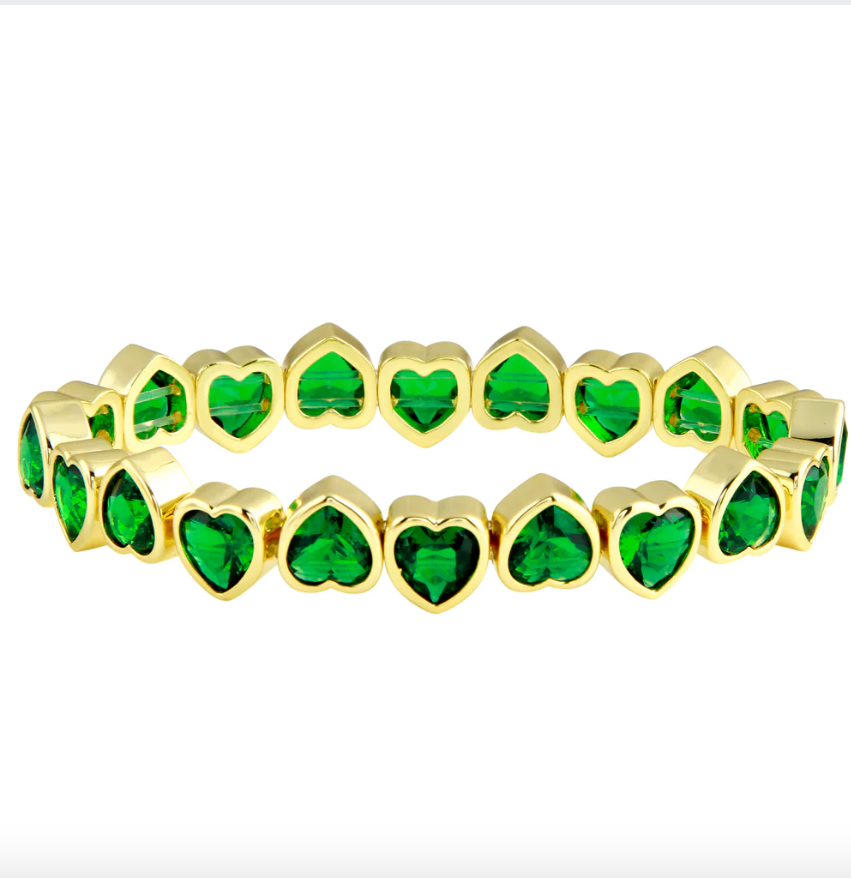 Bezel Heart Bracelet