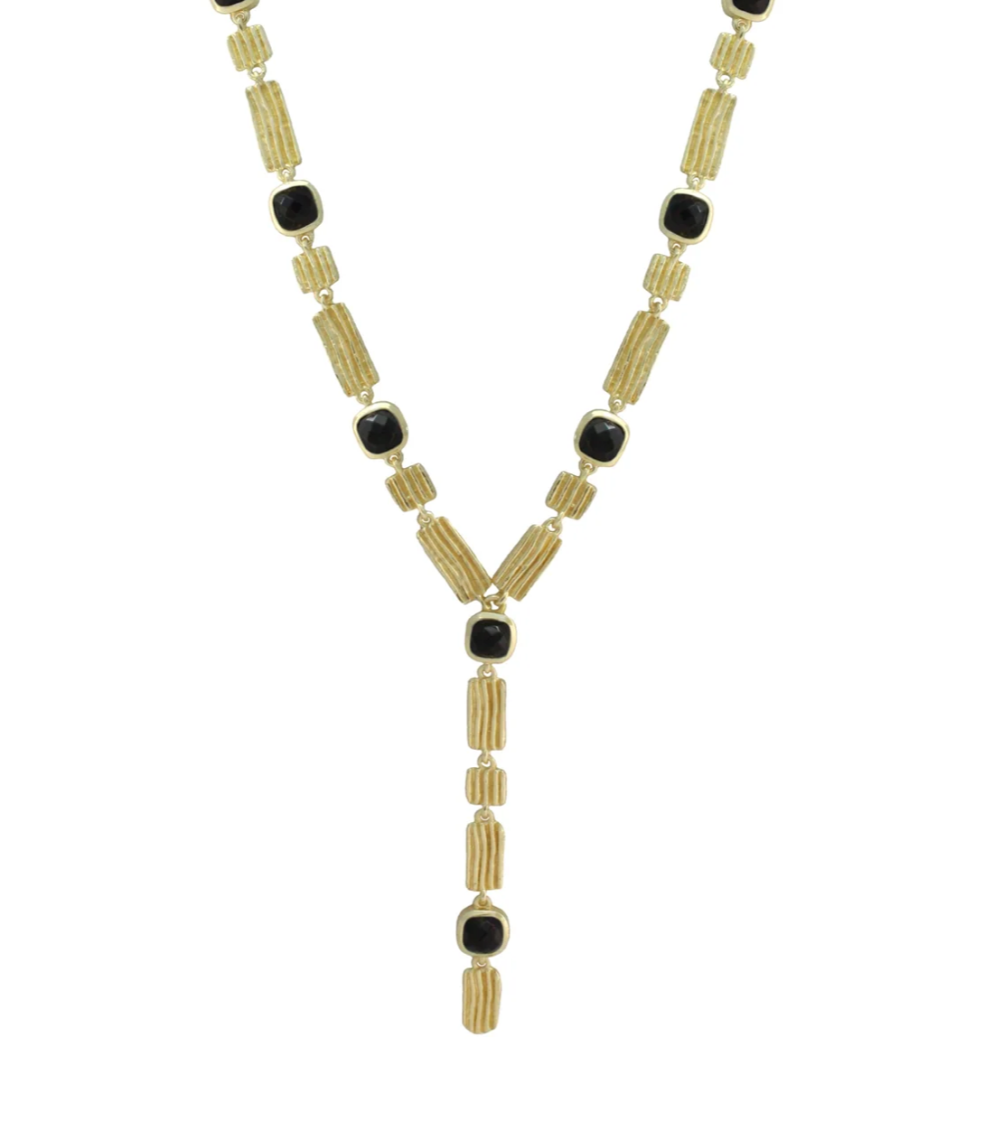 Cora Lariat Necklace Black Onyx