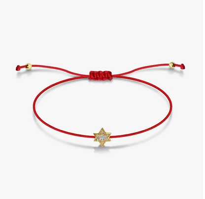 Red String Jewish Star or Evil Eye Bracelet