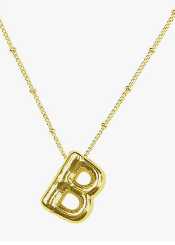 Balloon initial necklace