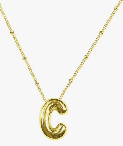 Balloon initial necklace