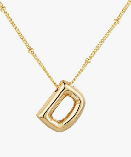 Balloon initial necklace