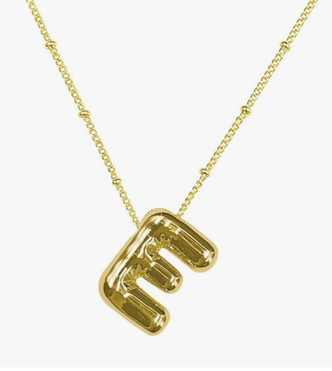 Balloon initial necklace