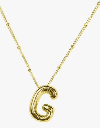 Balloon initial necklace