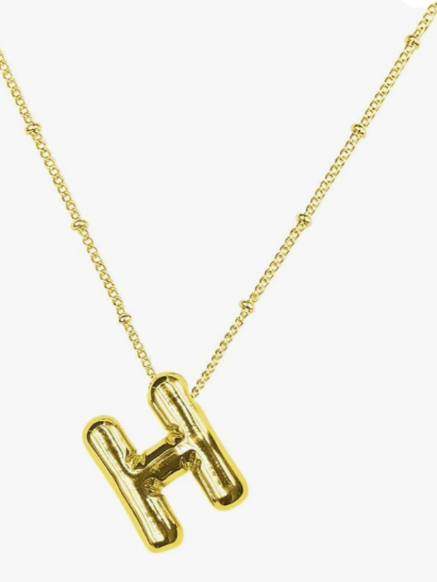 Balloon initial necklace