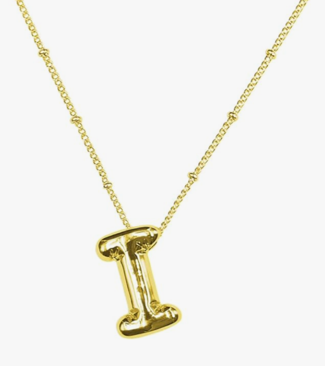 Balloon initial necklace