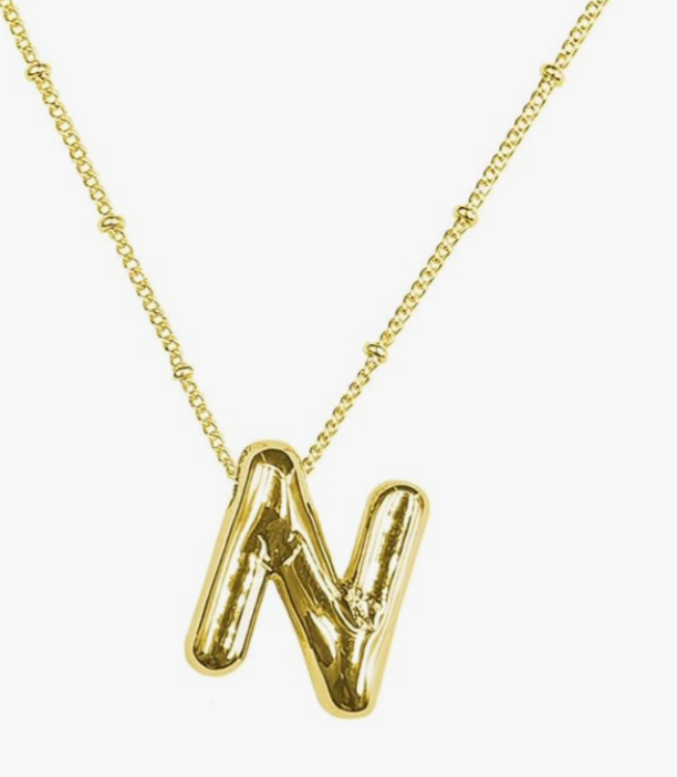 Balloon initial necklace