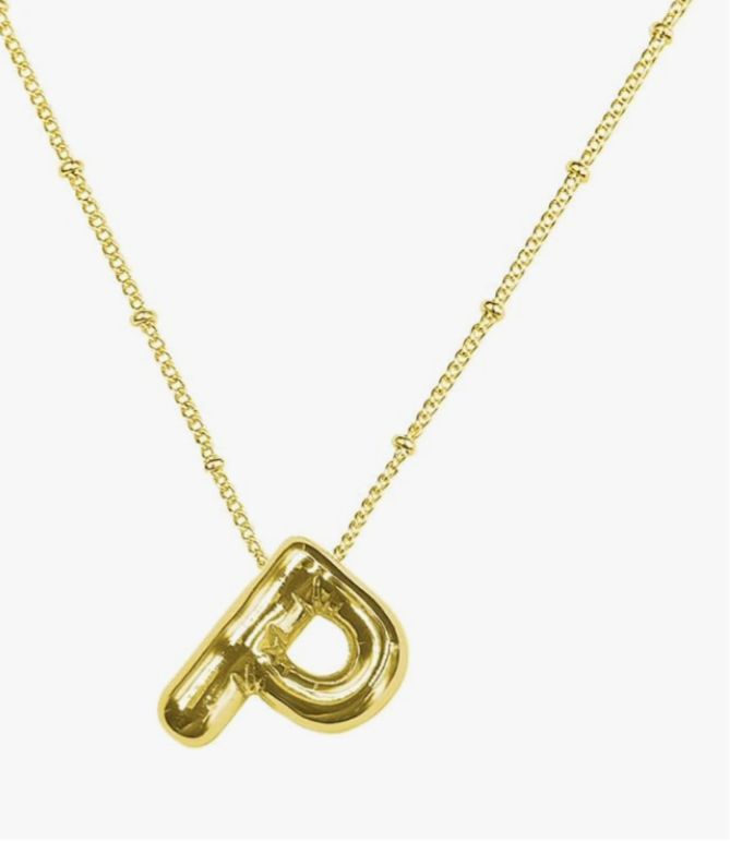 Balloon initial necklace