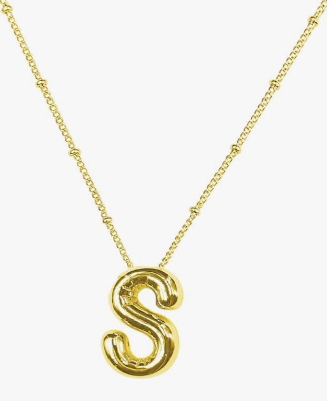 Balloon initial necklace