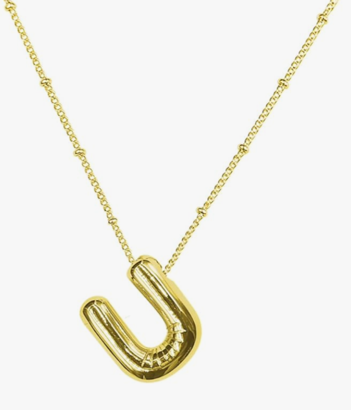 Balloon initial necklace