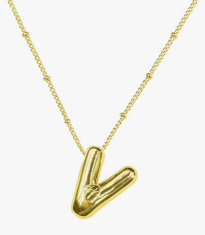 Balloon initial necklace