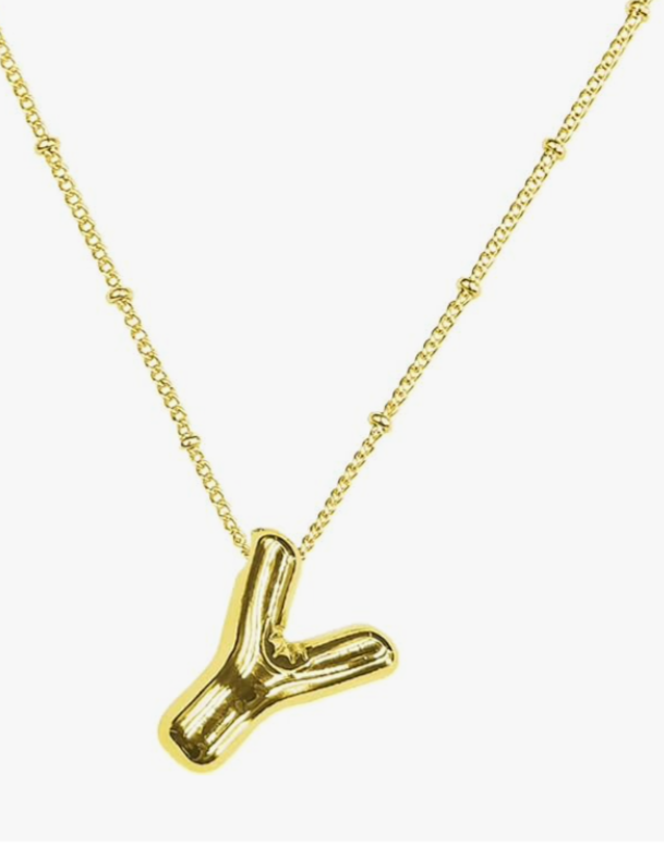 Balloon initial necklace