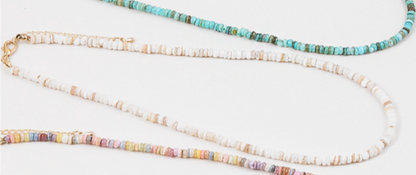 Bubble Initial Necklace on Beaded Chain