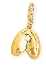 Bubble Initial Necklace on Beaded Chain