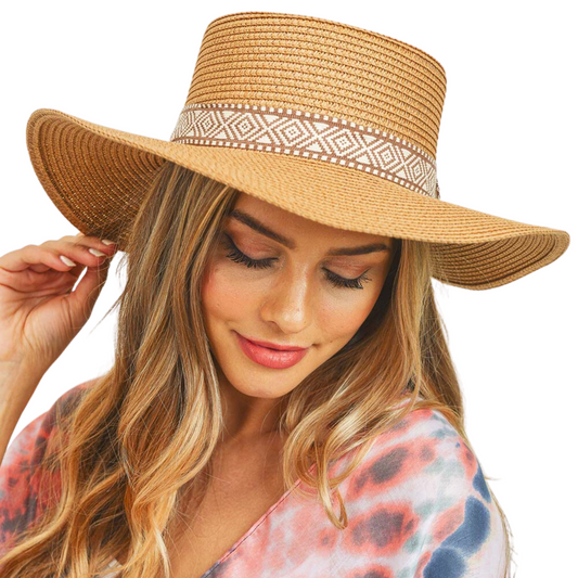 Tribal Band Panama Sun Hat