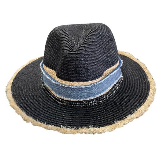 Cold Spring Harbor Frayed Black Hat