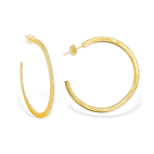 All Around CZ Hoops