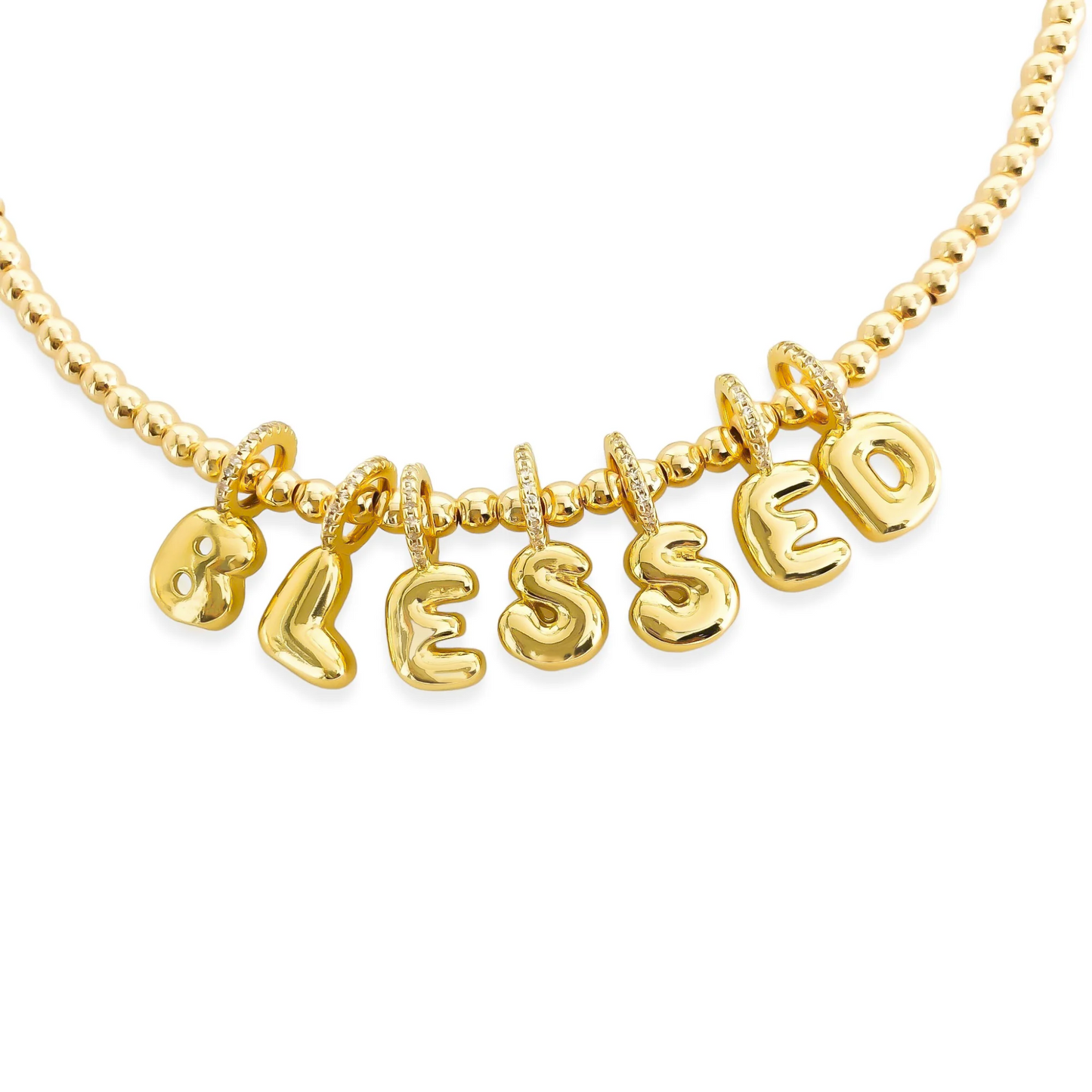 Bubble Word Charm Necklace