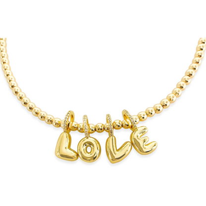 Bubble Word Charm Necklace