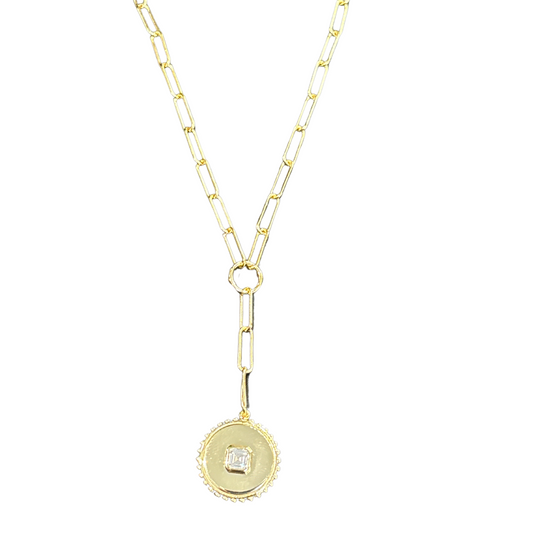 Disc Lariat Necklace