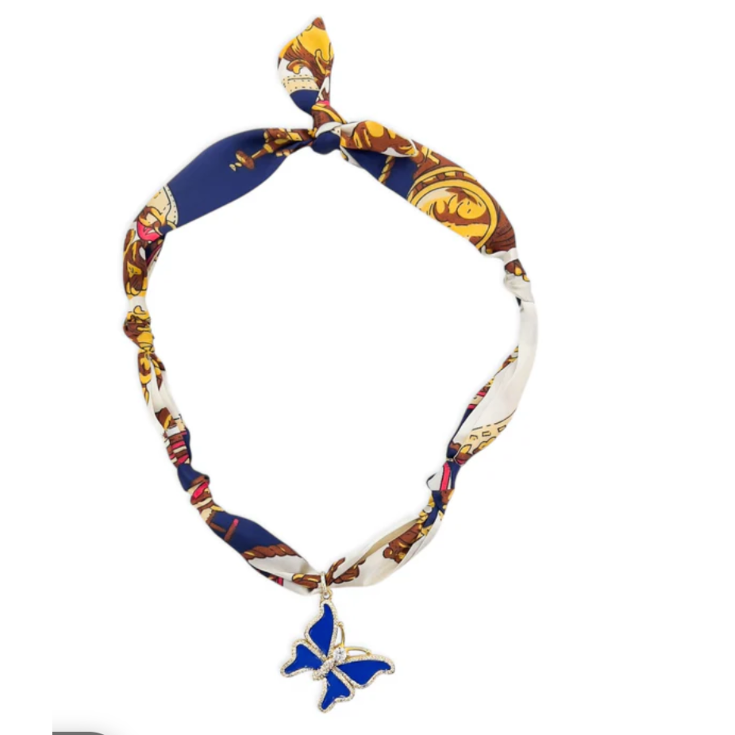 Butterfly Scarf Charm Necklace