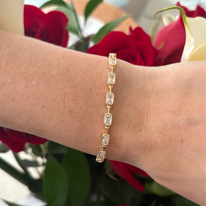 Elegant Radiant Bezel Bracelet