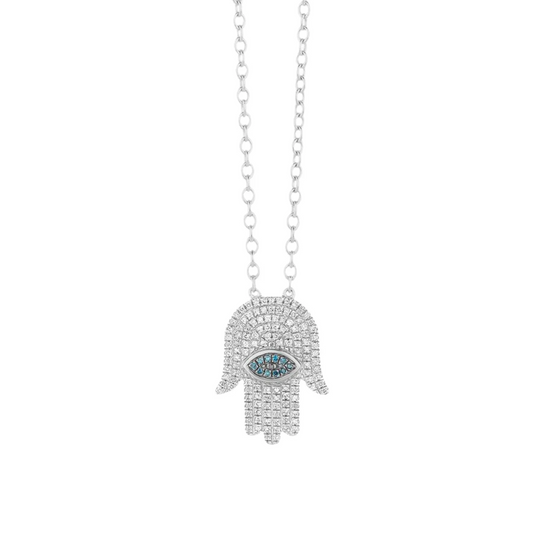Vibrant Hamsa Necklace