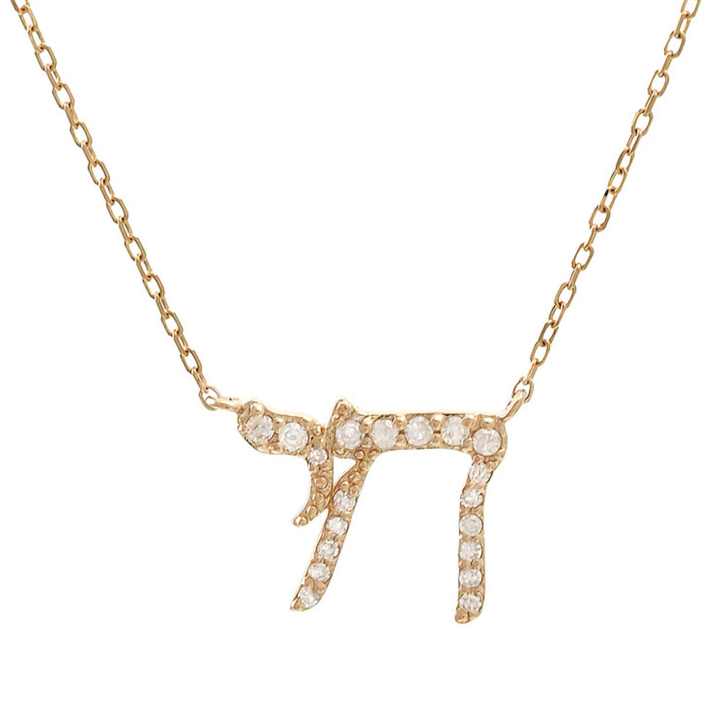 Diamond Gold Chai Necklace