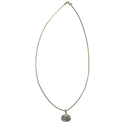 Crystal Bezel Necklace
