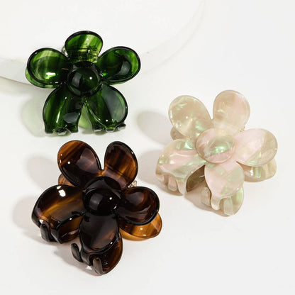 Three Piece Flower Hair Claw Set