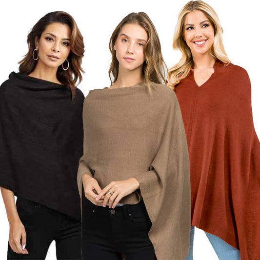 Cashmere Feel Ponchos