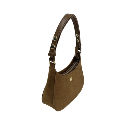Julia Suede shoulder Bag Chestnut  