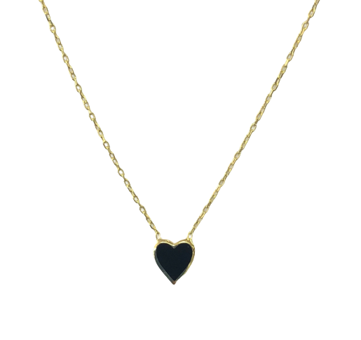 Mini Enamel Heart Necklace