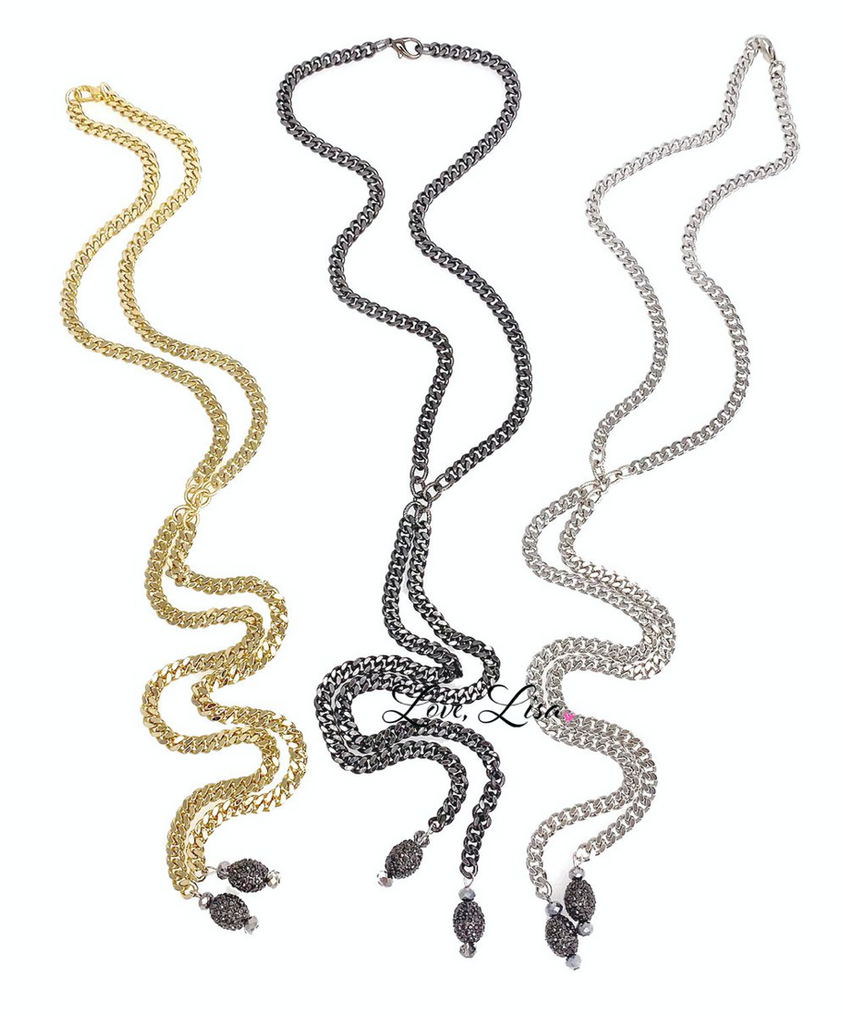 Lisas Everyday Short Long Tinseled Necklace