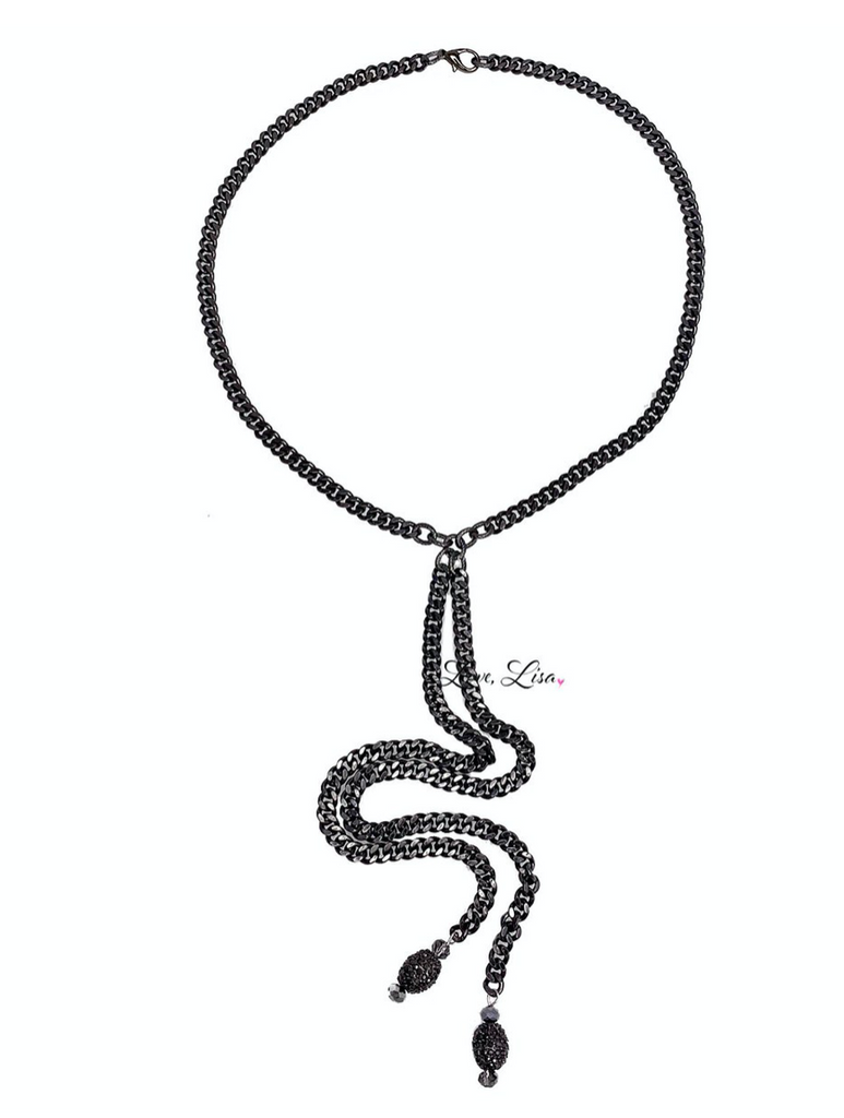 Lisas Everyday Short Long Tinseled Necklace