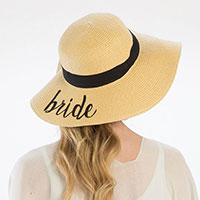 Bride Embroidered Floppy Sun Hat