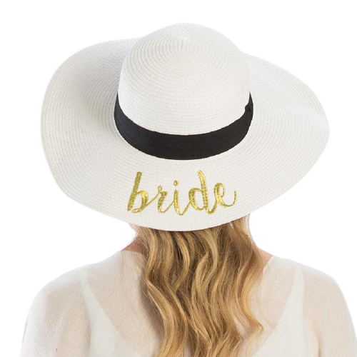 Bride Embroidered Floppy Sun Hat