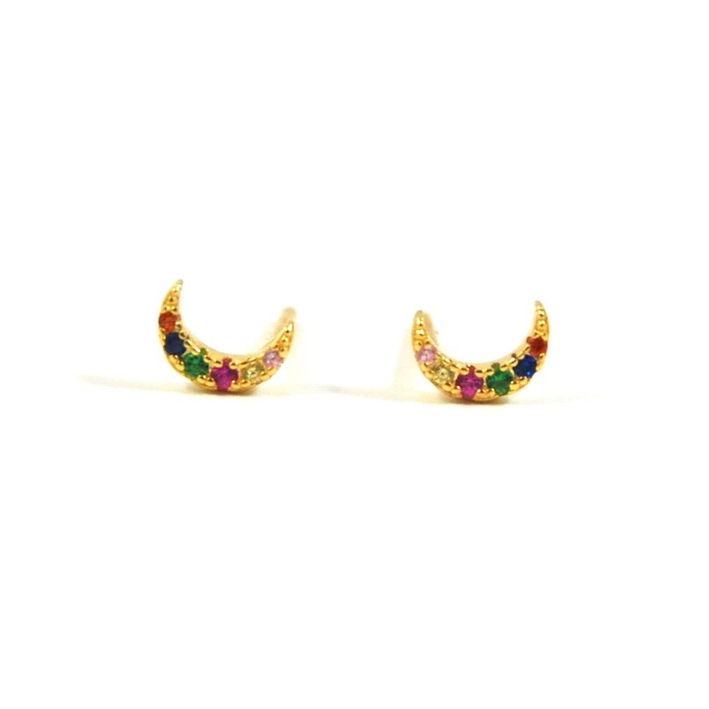 Rainbow Moon Studs