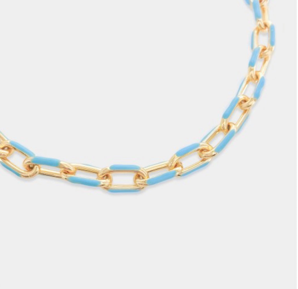 Enamel Paperclip Chain