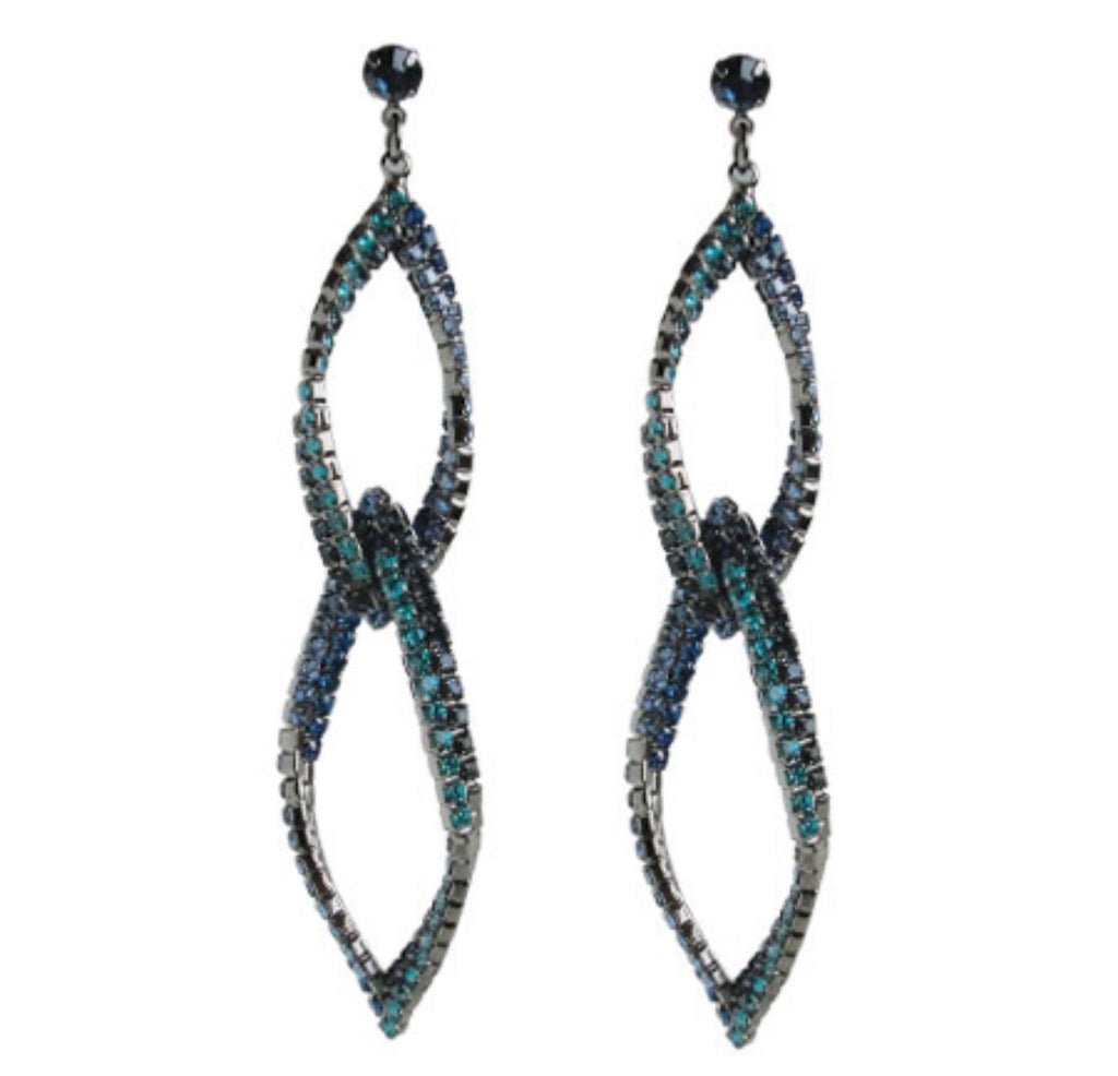 Double drop multi-color earrings