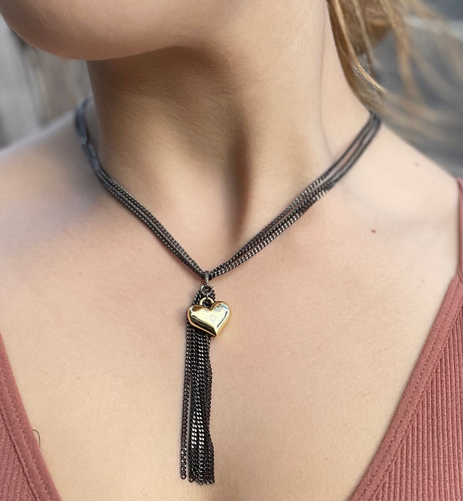 Sweetheart Fringe Necklace