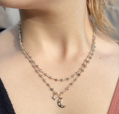 Labradorite Celestial Charm Necklace