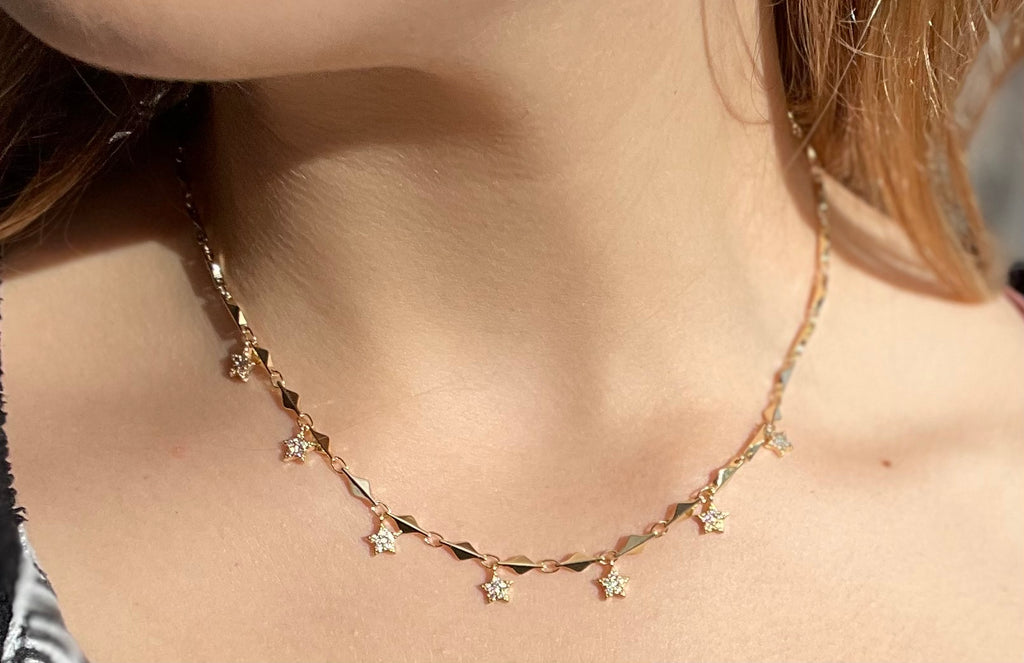 Dainty Star Droplet Necklace
